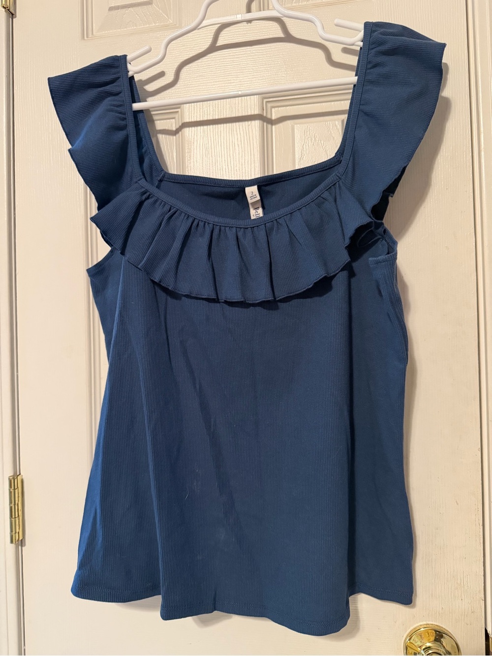 torrid Belle Isle Blue Ruffle Tank